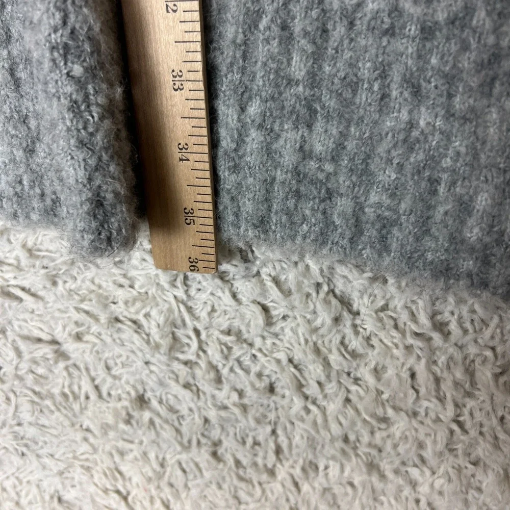 Lou & Grey Open‎ Front Cardigan Sweater Womens XS Gray Wool Alpaca Blend Shawl - Picture 2 of 7